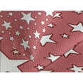 thumbnail image 4 of Ambesonne Coral Quilted Bedspread Set 3 Pcs, Big Small Vibrant Stars, Queen Size, Coral Red White, 4 of 5