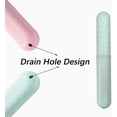 thumbnail image 2 of uds funda para cepillo de dientes (rosa + verde), tallo de trigo, funda portátil para cepillo de dientes, funda protectora para cabezal de cepillo de dientes para viajes, hogar, 2 of 4