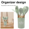 thumbnail image 5 of Yucurem 12Pcs Kitchen Utensil Set Silicone Heat-resistant Cookware for Kitchen Kitchen Essentials (Green), 5 of 10