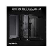 Phanteks NV9 MKII, Showcase Full-Tower Chassis, Rear-Connect MB Support, Integrated D/A-RGB Lighting, Seamless Tempered Glass Design, 11x 140mm Fan Positions, Black