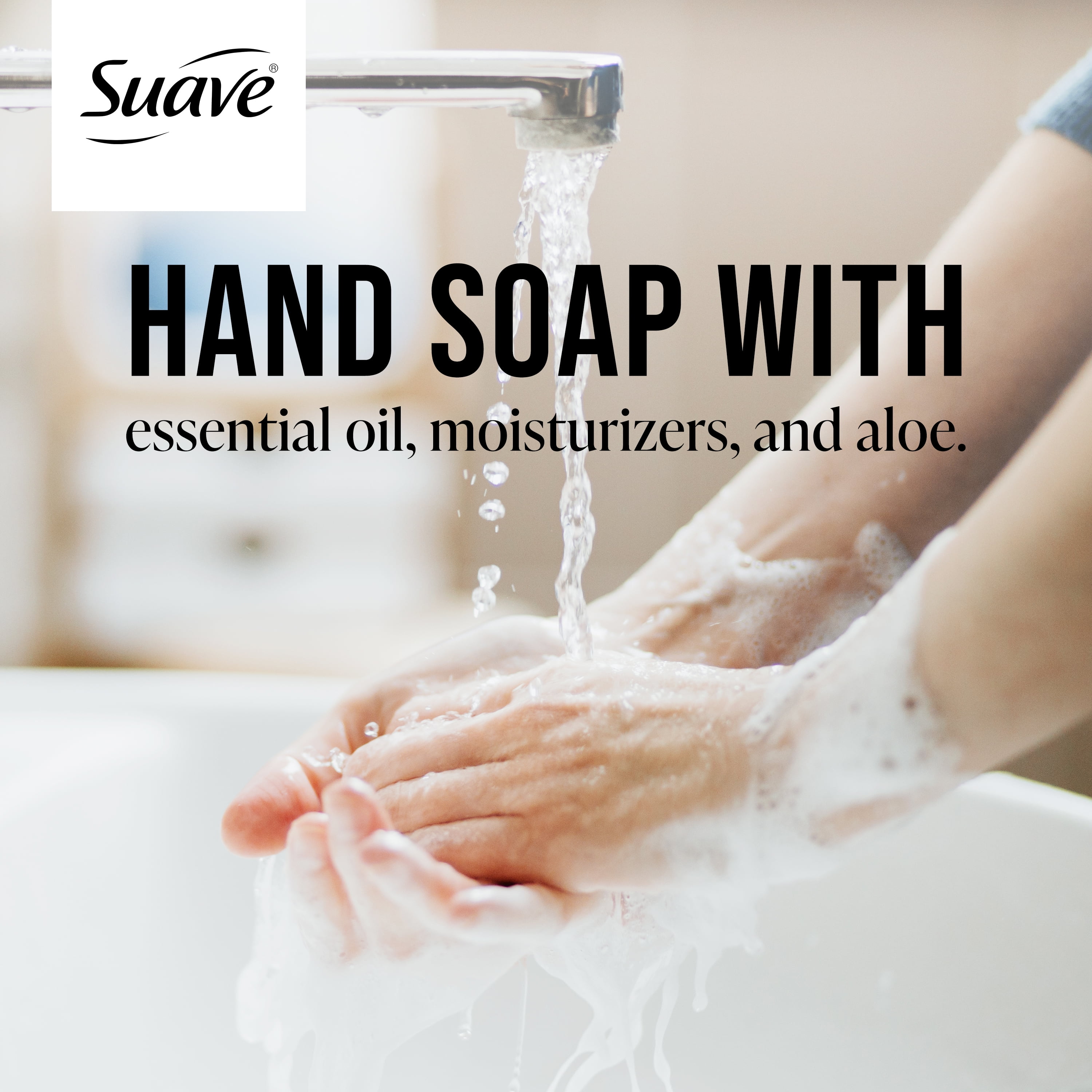 (4 pack) Suave Essentials Liquid Hand Soap, Refreshing Eucalyptus & Orchid, 13.5 fl oz