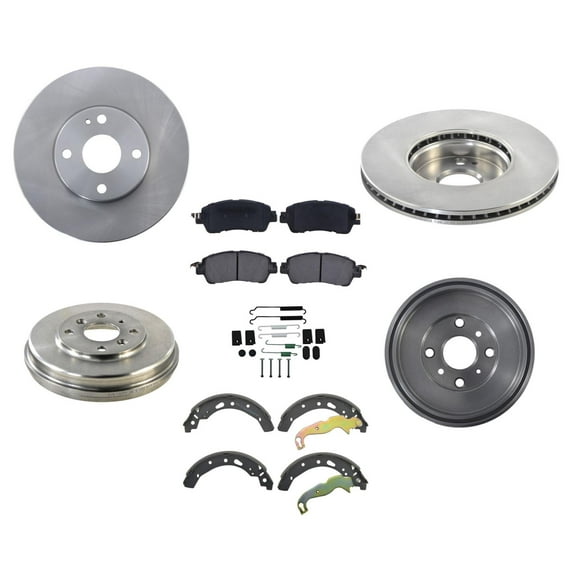 Disc Brake Brake Rotors & Pads Drums Brake Shoes For 2019-2020 Yaris 7pc