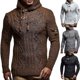 thumbnail image 1 of Suéteres para hombre Otoño Invierno Nuevo suéter casual de manga larga con capucha Suéter de punto ajustado cálido, 1 of 5