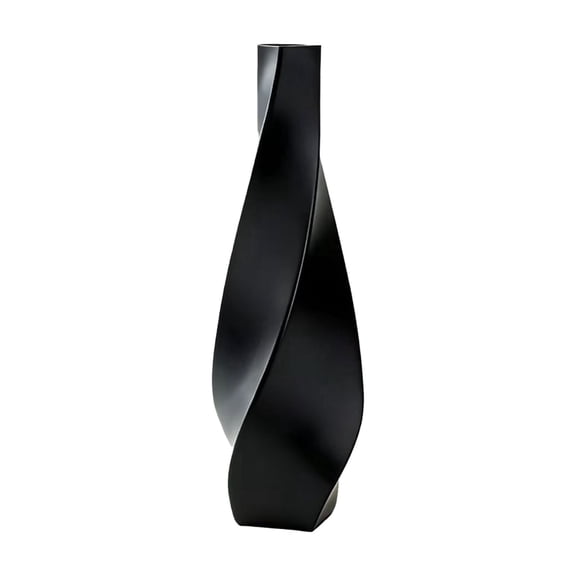Modern Twisted Ceramic Flower Vase, Minimalist Spiral Design for Contemporary Home Decor, Abstract Sculptural Decorative Vase, Tabletop Centerpiece 6.8in x 2in