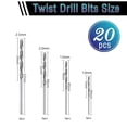thumbnail image 5 of Diamond Drill Bit Set 20 Pieces 4 Sizes 1mm 1.5mm 2mm 2.5mm Twist Tip Jewelry Beach Sea Glass Shells Gemstones Lapidary, 5 of 5