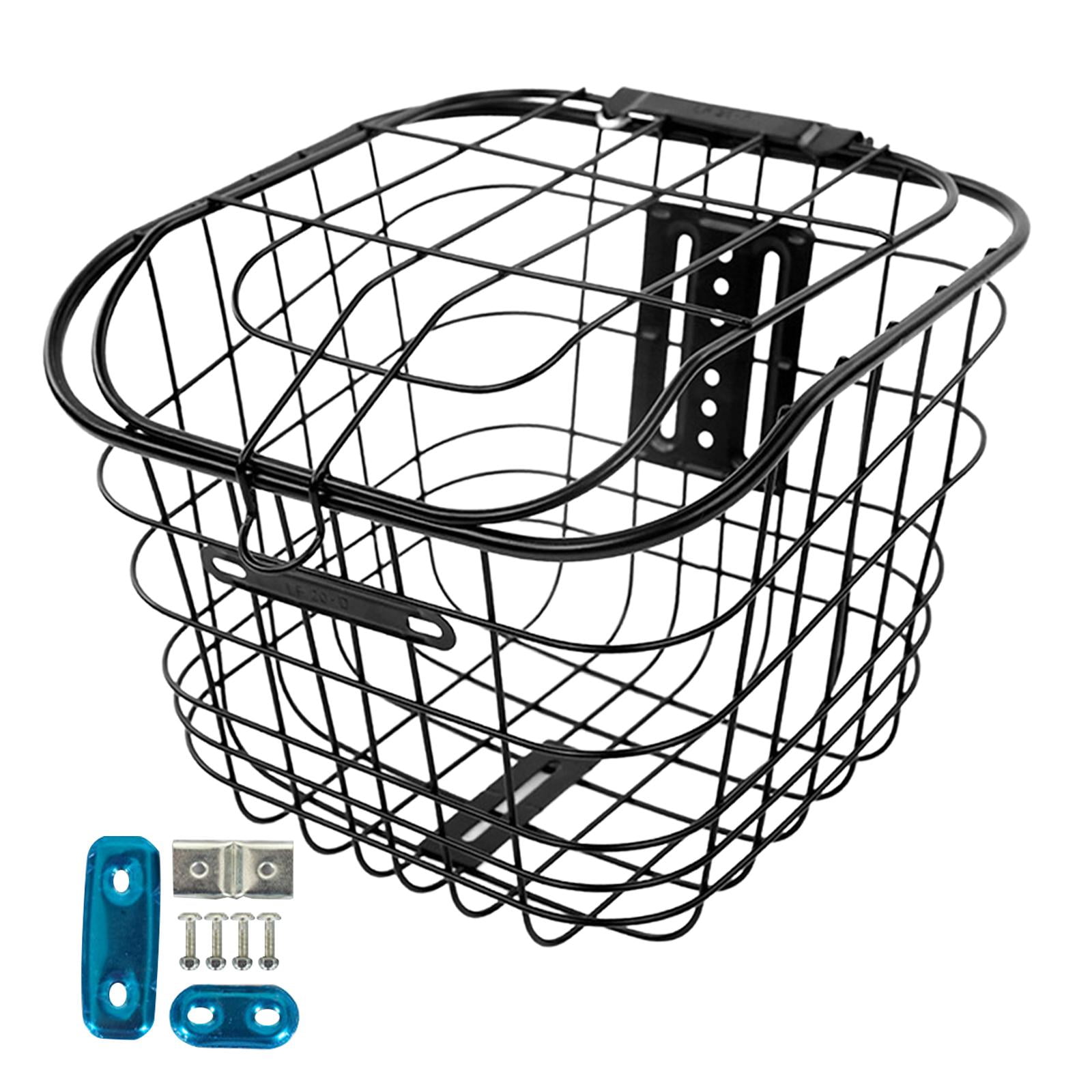 DimyFew Bicycle basket with lid, front and rear bicycle basket, heavy duty mountain bike No bottom plate