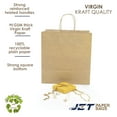 thumbnail image 3 of Jet Paper Bags [50 Pcs] 11" x 7" x 12" H Brown Kraft Paper Shopping Bags with Twisted Handles for Gift, Merchandise, Birthday, Christmas, Wedding, Party Favor, Thank You and More -Tara, 3 of 7