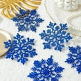 thumbnail image 2 of 12 PCS 3.9-Inch Glitter Snowflake Ornaments, Plastic Xmas Tree Decorations for Christmas, Holiday, and Winter Home Decor, 2 of 10