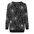 thumbnail image 5 of Lolmot Sweatshirt for Women Halloween Tops Plus Size Interesting Graphic Print Round Neck Long Sleeve Sweatshirt Elegant Pullover Tops Halloween Gifts for Ladies, 5 of 5