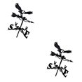 thumbnail image 1 of Youkk Wind Direction Indicator Solid Metal Easy To Assemble Weather Wind Speed Iron Weather Vane Owl 2Set, 1 of 1