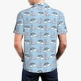 thumbnail image 4 of Daiia Rainbow Dinosaur Pattern Men’s Polo Shirts,Solid Deck Shirt,Classic Fit, Breathable Cotton Polo for Casual and Sport Wear-XX-Large, 4 of 9