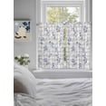 thumbnail image 3 of Easter Bunny Bathroom Window Curtain, Spring Purple Flower Rustic Farmhouse Grey Plaid Light Filtering Coffee Kitchen Curtains, Bedroom Living Room Curtains 2 Panel 84"x45", 3 of 6