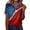 Z02 Red, variant on 4th of July T Shirt Womens Loose Short Sleeve V Neck Patriotic Shirt With Flag Stars Stripes Work Tee Pullover Outfits Red M