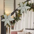 thumbnail image 6 of Christmas Glitter Flowers, Artificial Poinsettia Flower Ornament, Shining Christmas Tree Decorations, Holiday Floral Decor for Wreath Garland Wedding Party Xmas Home Decoration,Light Gray, 6 of 7