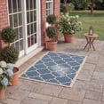 thumbnail image 4 of Safavieh Courtyard Alyssa Geometric Indoor/Outdoor Area Rug, Blue/Beige, 2' x 3'7", 4 of 15