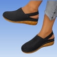 thumbnail image 4 of Wensltd Women Comfy Slingback Sandals Solid Color Soft Lightweight Adjustable Buckle Walking Shoes Casual Summer Loafers All Season, 4 of 7