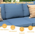 thumbnail image 5 of Vicllax 9 Pieces Wicker Patio Furniture Set 7-Seat Outdoor Conversation Set with 42" Fire Pit Table, 5 of 13