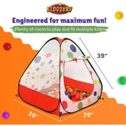 Kiddey Kids Ball Pit Play Tent - 100 Ball Pit Balls Included - Pops up No Assembly Required - Use as a Ball Pit or As an Indoor/Outdoor Play Tent, (Ball Pit with Balls)
