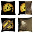 thumbnail image 1 of EREHome Joyeux Halloween Housse de Coussin Réversible Sirène à Sequins 20x20 Pouces, 1 of 3