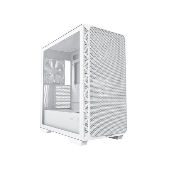 Montech AIR 903 BASE, E-ATX Mid Tower Case, High Airflow with Max Capacity, 3x 140mm PWM Fans Pre-installed, Tempered Glass Side Panel, Mesh Front, TYPE-C, Support 4090 GPUs, White