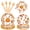Orange, variant on Fall Paper Plates Disposable Dinnerware Tableware Set for Thanksgiving Harvest Festival Party Supplies Serves 25(Orange Pumpkin)