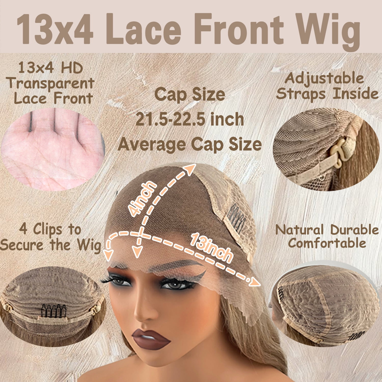 180% Density Balayage Ash Blonde Ombre Hightlight Remy Human Hair Wig 13x4 HD Transparent Lace Front Wigs Human Hair Pre Bleached Pre Plucked Lace Frontal Human Hair Wig With Natural Hairline