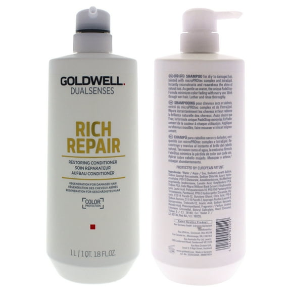 Goldwell Dualsenses Rich Repair Shampoo and Coditioner 2 Pc Kit - 34oz Conditioner, 34oz Shampoo