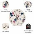 thumbnail image 5 of Wall Clock Purple Blue Gray Diamond Clocks PVC Silent Non-Ticking Battery Operated Decorative Modern Geometric Mid Century LInen Round Clock for Home Living Room Kitchen Bedroom Wall Decor 14 Inch, 5 of 9