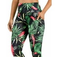 thumbnail image 2 of Ideology Women Palm-Print Cropped High Rise, Side Pockets Leggings, Black , S, 2 of 3