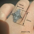 thumbnail image 4 of K-KED Sparkly Women 925 Silver Filled Ring Cubic Zircon Party Delicate Jewelry 6-10-10, 4 of 6