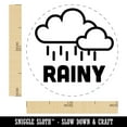 thumbnail image 2 of Rainy Rain Weather Day Planner Self-Inking Rubber Stamp Ink Stamper - Brown Ink - Medium 1 Inch, 2 of 7