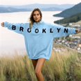 thumbnail image 2 of Bibifish Womens Hoodies "Brooklyn" Graphic Oversized Long Sleeve Hoodies With Pocket Loose Fit City Trips Street Style Urban Stylish Hooded Tops, 2 of 6