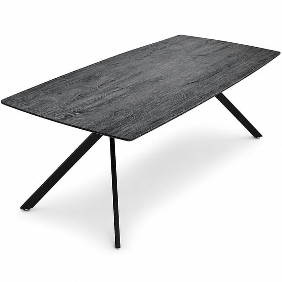 Mesa Comedor 6 Pers Nordico Gris Hogar Lujo 180x90x73