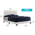 thumbnail image 2 of Glory Furniture Caldwell Faux Leather Panel Queen Bed in White, 2 of 7