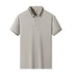 thumbnail image 4 of Camisa de manga corta con solapa para hombre - Color liso informal de negocios - Poliéster, corte holgado, tallas M-XXXXL, 4 of 4