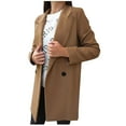 thumbnail image 2 of Yievot Women's Trench Coat Business Casual Notched Collar Long Coats Fall Winter Outerwear with Pocket, 2 of 5