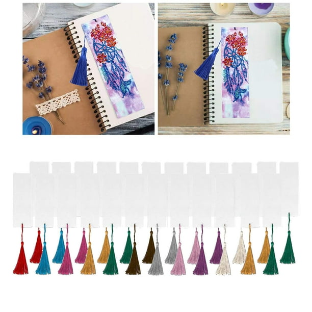 Keychain Tassels Variety Bookmark Tassels with Loops Card Gift Soft Pendants Paper for Jewelry Making Earring Bookmarks Necklace Crafts 24 piezas BLESIY borla llavero espacios en blanco