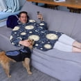 thumbnail image 3 of Wearable Oversized Blanket,Dark Blue Sun Moon Star Pattern Wearable Blanket Hoodie for Adults,Cozy Hooded Blankets with Super Pockets,Super Warm Fuzzy Pullover for Women & Men, 3 of 6