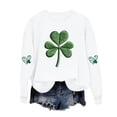 thumbnail image 2 of BEFOKA Long Sleeve Shirts For Women St Patrick'S Day Crew Neck Sweatshirts Irish Shamrock Printed Black Shirts Going Out Tops Plus Size Blouses Green Graphic Tshirts Tee Tops, 2 of 4