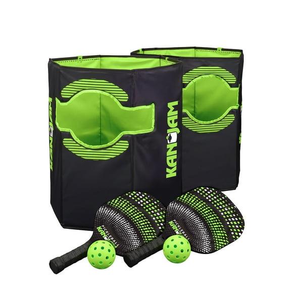 Kan Jam Pack ‘n Go Pickleball Portable 4 Player Pickle Ball Outdoor Game with 2 Paddles and 2 Balls