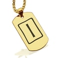 thumbnail image 1 of Stainless Steel Elder Futhark Isa Rune Dog Tag Pendant Necklace, 1 of 3