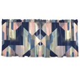 thumbnail image 7 of Yayeee Kitchen Curtains Tier Set of 2 Light Filtering 57"x36" Over Sink Window Panels, Pink Stripes, 7 of 7