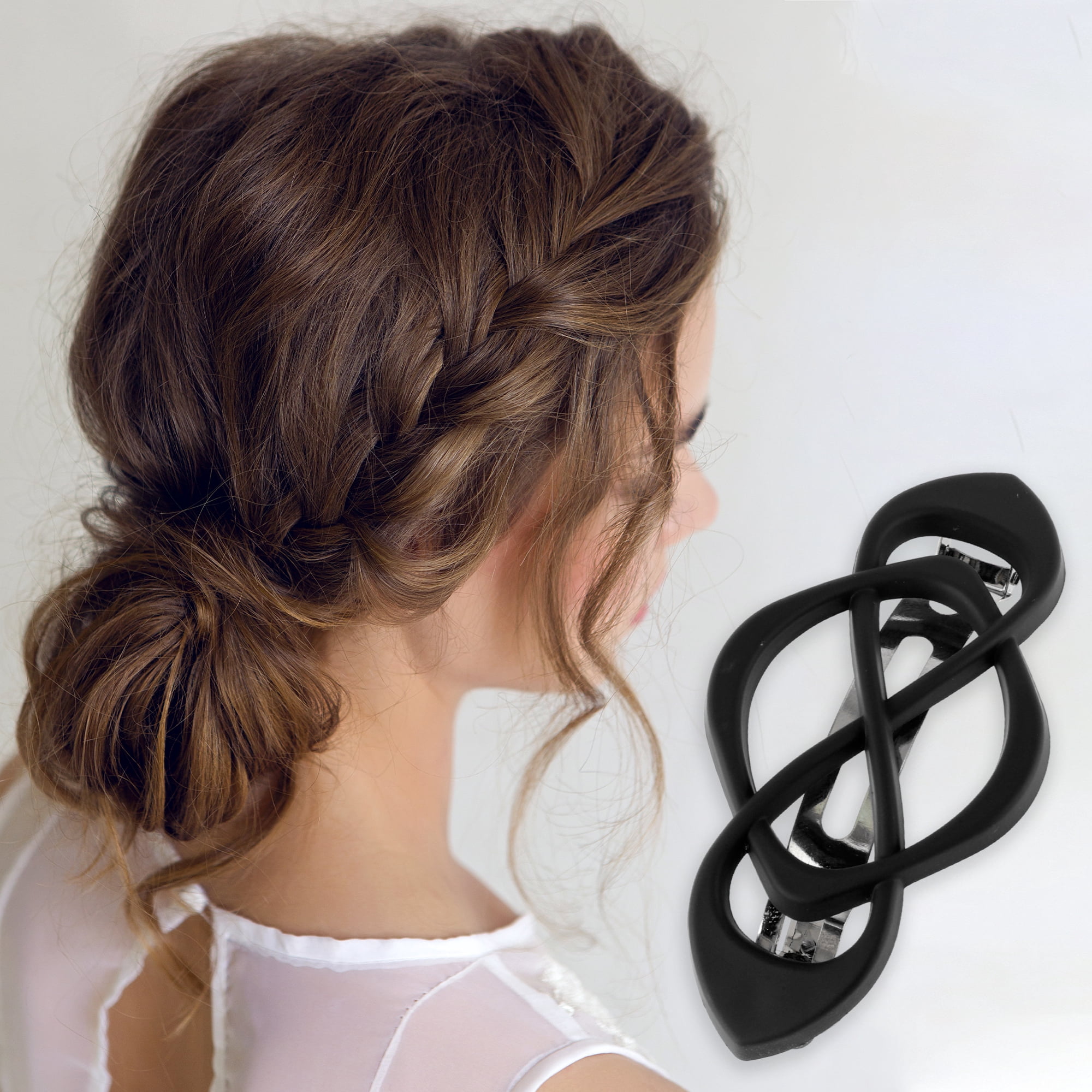 Unique Bargains Fashion Grace Hair Clips Hairdo Clip Black