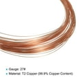 thumbnail image 3 of Unique Bargains 66 Feet Solid Bare Copper Wire 27 Gauge 99.9% Pure Copper Wire 0.4mm Soft Beading Wire, 3 of 6