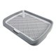 thumbnail image 2 of Caja de arena para inodoro para perros que mantiene las patas y los suelos limpios para interiores con entrada abierta para perros pequeños y Gris oscuro, 2 of 8