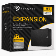 Seagate ExpansionPLUS 8TB External Hard Drive - USB 3.0 with Rescue Data Recovery (STKR8000400)