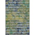 thumbnail image 1 of Unique Loom Modern Collection Geometric Over-Dyed Transitional Indoor and Outdoor Flatweave Area Rug, 5 Feet 3 Inch x 8 Feet, Navy Blue/Green, 1 of 2