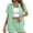 Light Green #001, variant on Linen Short Sets for Women Summer 2 Piece Casual Lounge Sets Button Down Shirt and Drawstring Shorts Outfits, M