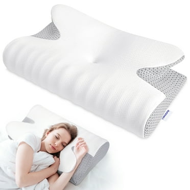 CMUEPO , Cervical Neck Pillow for Pain Relief Sleeping, Memory Foam Pillow,White
