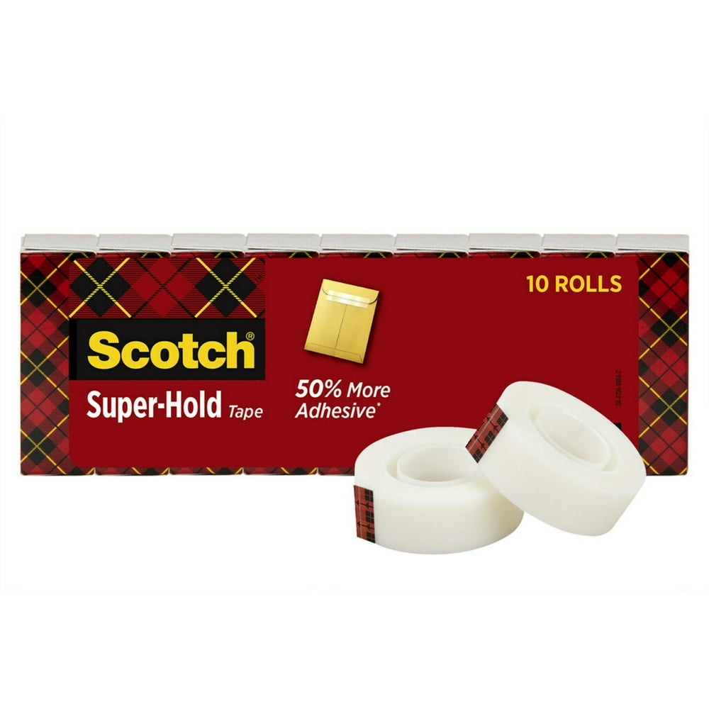 Scotch SuperHold Tape, 3/4 in x 1,000 in, 10 Pack